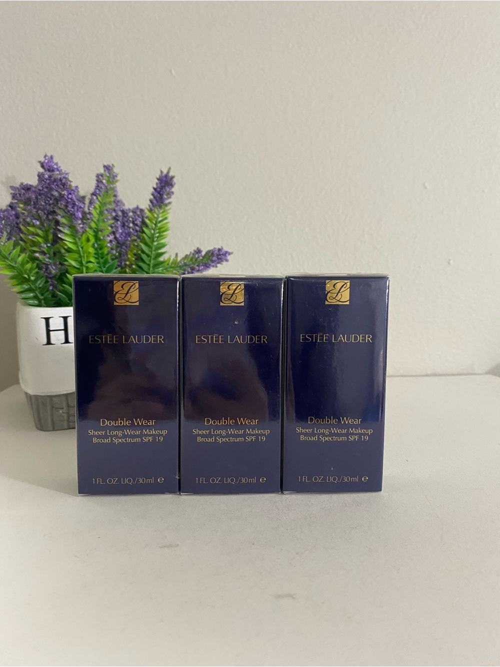 3x Estée Lauder Double Wear Sheer Long Wear Makeup Foundation, 6W1 Sandalwood